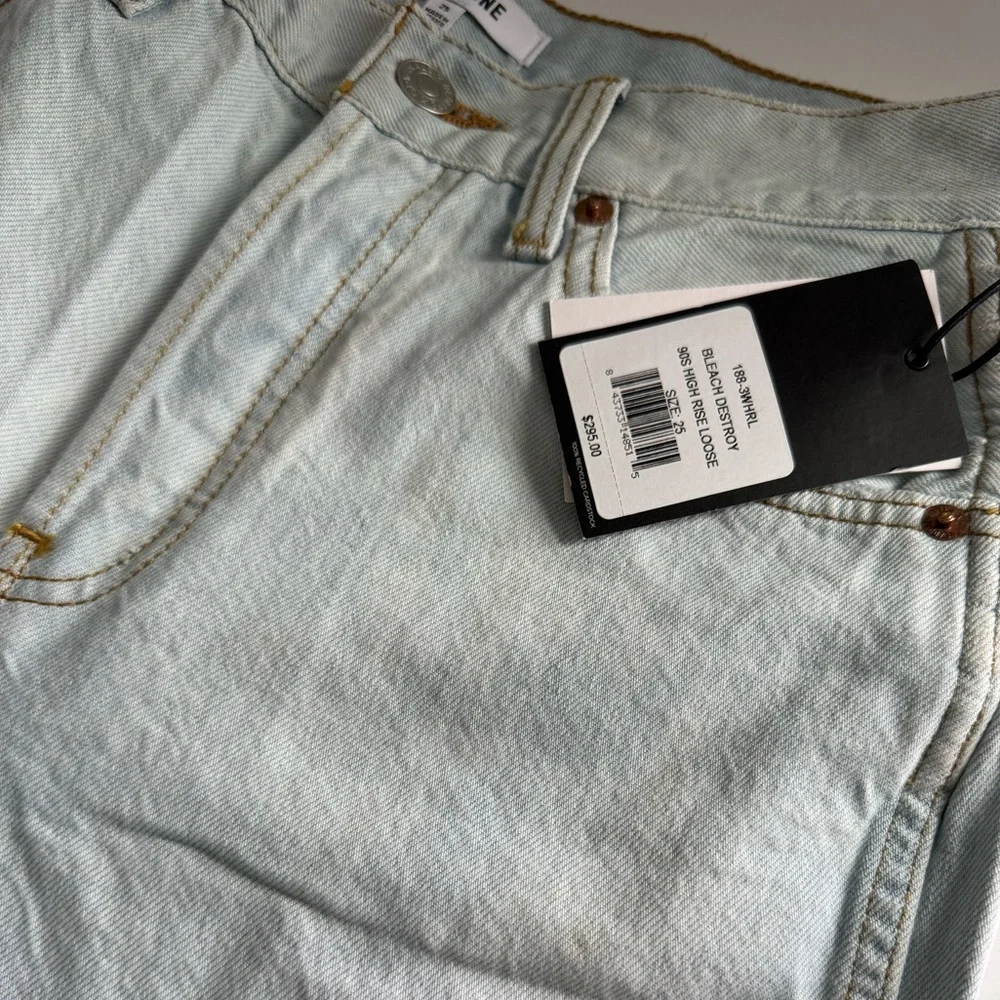 $295 New Re/Done 90s High Rise Loose Bleach Destroy - 25